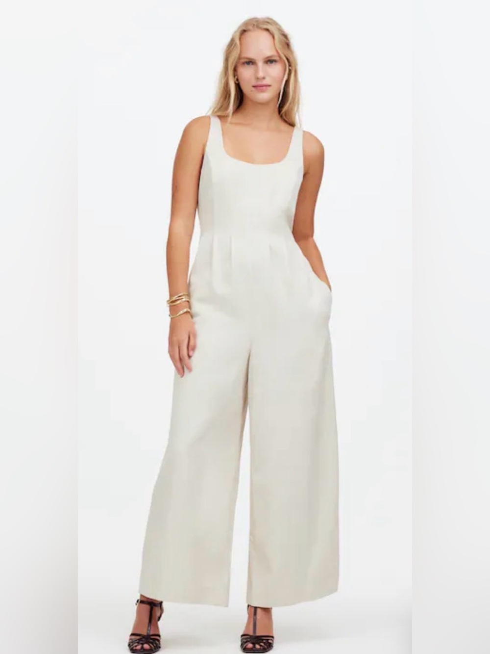 Madewell Wide Leg Tank Jumpsuit NWT 0 Tencel